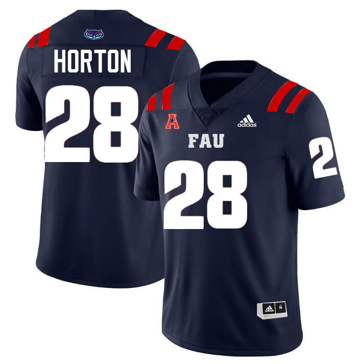 #28 Zyere Horton FAU Jersey,Florida Atlantic Owls Football Jersey,Uniforms,Gears-Navy #28 Zyere Horton FAU Jersey,Florida Atlantic Owls Football Jersey,Uniforms,Gears-Navy